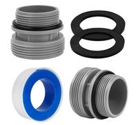 YEAMLTE Adaptadores Manguera Piscina Set de 2 4560 Adaptador Bombas Piscina 40 mm a 1 1/2 Pulgadas Accesorios Conectores para Tubo Piscinas Compatible con Intex y Coleman