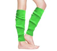 YEAMLTE Calentadores de Punto, Calentadores Piernas Neon, Calentadores Piernas Mujer Años 80-90, Leg Warmers Ballet, 80s Leg Warmer Retro, para Mujeres Durante el Invierno, Carnavales y Yoga (Verde)