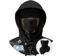 YEAMLTE Pasamontañas Moto, 3 en 1 Pasamontañas Verano, Protector UV Balaclava, Máscara de Pasamontañas, Balaclava Elástico y Transpirable, para Ddeportes al Aire Libre, Ciclismo, Pesca (negro)