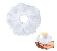 YEAMLTE Protector Anti Gotas Faldones de Velas, Blanco Comunión Protector de Goteos, Vela de Comunión Faldón, para Mesa de Vela para Bautizo Boda Cumpleaños (A)