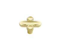Yeandshi 2 pomos de armario con forma de señal de división, cajones dorados de 40 mm, pomos de puerta de armario