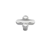 Yeandshi 2 pomos de armario con forma de señal de división, cromo para cajones de 40 mm.
