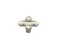 Yeandshi 2 pomos de armario con forma de señal de división, titanio plateado para cajones de 40 mm.