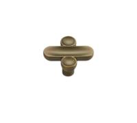 Yeandshi 2 pomos de gabinete con forma de señal de división, cajones de bronce de 40 mm, pomos de puerta de armario.