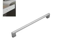 Yeandshi Paquete de 5 tiradores de gabinete de acero inoxidable plateado cepillado + material de aleación de zinc, 224 mm entre agujeros centrales, tiradores de gabinete de cocina, herrajes para