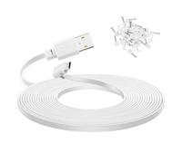 YEAOI Cable alargador para cámara WYZE Cam Pan V3, 90 grados, micro a USB, cable de alimentación para cámara de seguridad doméstica Cam v3 Pro 2K, color blanco