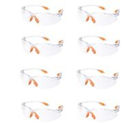 YEAPEAK 8 Piezas Equipo Protector Personal, Gafas Protección Transparentes, Con Lentes Transparentes Plaquetas Nasales y Patillas De Goma - Gafas De Seguridad, Para Adultos y Niños