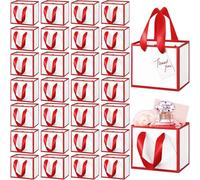 Yeaqee 50 mini bolsas de regalo de papel metálico metálico con asa de 4 x 4.75 x 2.25 pulgadas, bolsa de agradecimiento extra pequeña con etiqueta para graduación, fiesta de cumpleaños, regalos, boda,
