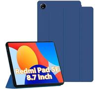 YeaQuelior Funda Compatible con Xiaomi Redmi Pad SE 4G 8.7 Pulgadas 2024, Carcasa Case Multi-ángulo Cubierta Folio con el Soporte, Auto Activación/Reposo, Azul Marino