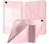 YeaQuelior Funda para Galaxy Tab A11 / Tab A9 8,7" 2025/2023, Rosado | Carcasa Slim Translúcida Respaldo Trifold Folio Soporte Protectora Tableta
