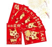 Year of Horse Red Envelopes - Lunar New Year Cash Holders for 2026 Gifting | Thick Red Paper with Gold Foil Artwork, Traditional Money Packet Set, Festival Blessing Envelopes for Family