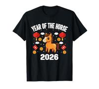 Year of The Horse 2026 Cute Chinese New Year Kids Pony Camiseta