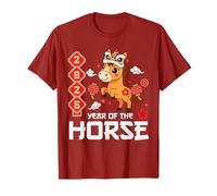 Year of The Horse 2026 Cute Kawaii Chinese New Year Kids Camiseta
