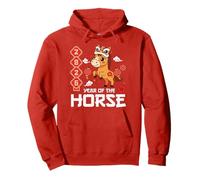 Year of The Horse 2026 Cute Kawaii Chinese New Year Kids Sudadera con Capucha