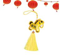 Year of The Horse 2026 Ornament,Imitation Embroidery Holiday Decoration - Springs Festival Fragrant Bag | for Home Decorators Office Staircase Wall Garden Backyard Study Bedroom Cars Wallets