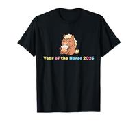 Year of The Horse Cute Kawaii Pony Eating Dumpling Bao Camiseta