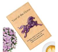 Year of the Horse Hug - 2D Acrylic Inspirational Keepsake - 3,15 pulgadas Horse Year Positive Card | for Kids Teens Adults Students Home Travel Work Meetings Waiting Rooms Studying Team Incentives
