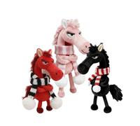 Year of the Horse Lucky Mascot 2026, colgante de muñeca de peluche de caballo, regalo de buena suerte, pequeño dije que simboliza fuerza, coraje, equilibrio y nuevos comienzos, apoya la ficha de la