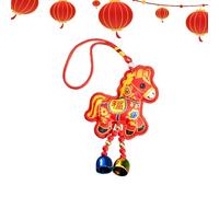 Year of the Horse Ornament - Imitación Embroidery Seasonal Decoration, Horse Year Mascot Pendant for Home, Work, Staircase, Wall, Garden, Backyard, Study, Bedroom, Cars, Wallets
