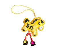 Year of the Horse Ornament - Imitación Embroidery Seasonal Decoration, Horse Year Mascot Pendant for Home, Work, Staircase, Wall, Garden, Backyard, Study, Bedroom, Cars, Wallets