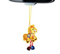 Year of the Horse Ornament - Imitación Embroidery Seasonal Decoration, Horse Year Mascot Pendant for Home, Work, Staircase, Wall, Garden, Backyard, Study, Bedroom, Cars, Wallets