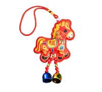 Year of The Horse Ornament - Imitation Embroidery Holiday Decor, Traditional Lunar Charm with Tassel, Vibrant Cultural Aesthetic Accents, Ideal for Workplace Staircase Wall