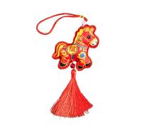 Year Of The Horse Ornament - Imitation Embroidery Seasonal Decoration | Horse Year Mascot Pendant | For Home Office Staircase Wall Garden Car Display, Auspicious Wealth Sachet Gift For Holidays Events