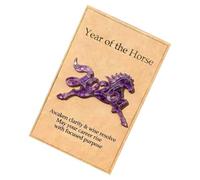 Year of the Horse Pocket 3.94x3.15 inc | 2D Acrylic Inspirational Keepsake,New Year Inspirational Card - for Kids Teens Adults Students Home Travel Work Meetings Waiting Rooms Studying Team Incentives