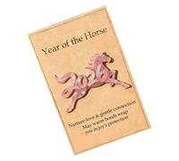 Year of the Horse Pocket - Recuerdo inspirador acrílico 2D | Tarjeta del año del caballo 2026, para niños, adolescentes, adultos, estudiantes, hogar, viajes, trabajo, reuniones, salas de
