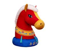 Year of The Horse Stuffed Animal - 2026 Desk Decor, New Year Blessing Souvenir Plush Mascot | de Mesa de Caballo para Oficina, Tienda, Restaurante, hogar, decoración Lunar de año Nuevo 2026