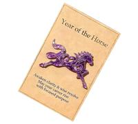 Year of the Horses 2026 Lunars - Figura de caballo acrílico verde de la suerte con tarjeta, símbolo de sabiduría y éxito, regalo de buena suerte