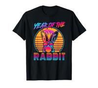 Year of The Rabbit Retro Vintage 80s Funny Bunny Lover Camiseta