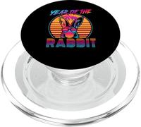 Year of The Rabbit Retro Vintage 80s Funny Bunny Lover PopSockets PopGrip para MagSafe