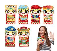 Year Of The Snake Red Envelopes - 6 Pack Spring Festival Money Packets | 2025 Chinese New Year Hong Bao Cash Envelopes | Snake Design Red Pockets For Wedding Parties And Celebrations