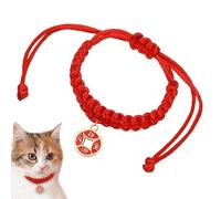 Year of The Snake Woven Pet Collar, Red Adjustable Cat Collar, Puppy Neck Scarf Decor, Stylish Woven Collar for Small Dogs, Adjustable Pet Accessory for Cats, Cute and Comfortable Neckwear