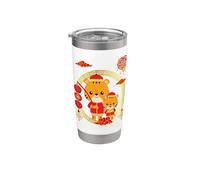 Year Of The Tiger Chinese New Year 2022 Kids Toddlers Family Vaso térmico de acero inoxidable de doble pared