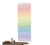 Year Planner - Oversized Full Year Timeline Print, Tall Wall Mounted Date Overview with Easy Read Columns, Visual Time Management Feature, Ideal for Home Household Scheduling