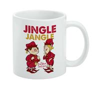 Year Without a Santa Claus Jingle Jangle Taza de café de cerámica, tazas de regalo novedosas para café, té y bebidas calientes, 11 onzas, color blanco
