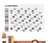 Yearly Planner 2025, Annual Wall Calendar, Stickers Wall Calendar, Horizontal Planner Poster, Thick Paper Calendar, Schedule Organizer Planner, 74,2 x 52,5 cm / 29,21 x 20,67 pulgadas for Home Work