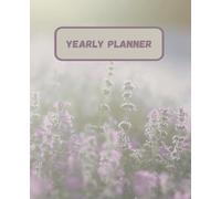 Yearly Planner with a Cute Purple Wildflower design 7.5 x 9.25 inch 180 Pages ready to use for Planning your Week & Month, pages for Journaling, ... Gift for planning over the following year