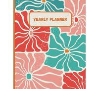 Yearly Planner with a Cute Wavy Floral Aesthetic design 7.5 x 9.25" 180 Pages ready to use for Planning your Week, Month, pages for Journaling, ... Gift for planning over the following year