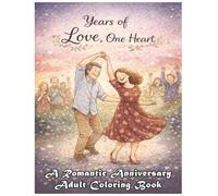 Years of Love, One Heart - A Romantic Anniversary Adult Coloring Book: Celebrating a Lifetime of Love Through Coloring