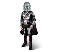 Yearsahrk Disfraz de mandaloriano para niños, máscara y capa de mandaloriano, disfraz de superhéroe, carnaval, Halloween, cosplay, accesorios