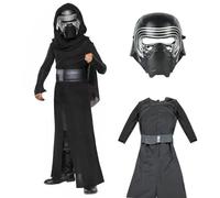 Yearsahrk Kylo Ren Disfraz con máscara de la serie negra, para niños, Fuerza Alien, Despertar, carnaval, Halloween, cosplay