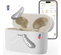 Yeasound RIC800 - Audífonos con reducción de ruido impulsados por IA y mejora del habla, con llamadas Bluetooth y música habilitada, cómodos e invisibles, 124 horas de larga duración e impermeable