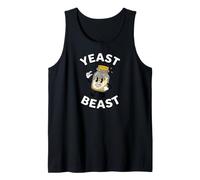 Yeast Beast Sourdough Starter Retro Cartoon Baker Camiseta sin Mangas