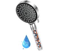 YEAUPE Alcachofa de ducha antical, alta presión 6 modos de chorro, con filtro de ahorro de Agua 9,5 L/Min