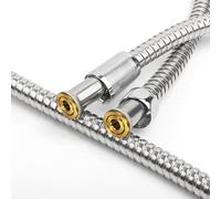 YEAUPE Manguera de Ducha, 1,8 m, Manguera de Ducha Tubo de Acero Inoxidable Anti-Kink Estándar G1/2 Todos los Conectores de Cobre Manguera Universal de Acero Inoxidable de Repuesto