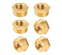 YEAUPE PRO 6 piezas Conectores Reductores de Latón, Reductor G3/4" a G1/2"(AG Ø20mm x IG Ø12mm), Reduccion Laton G1/2" a G3/4",Adecuado para Sistemas de Suministro de Agua,Conexiones de Tuberías