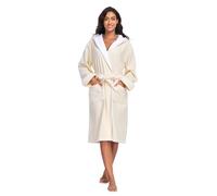 YEAUPE PRO Albornoz Mujer- 100% Algodón y Terciopelo OEKO TEX - Albornoz Mujer Ducha Albornoz Ducha Ultra Suave, Bata de Rizo con 2 Bolsillos y Cinturón - Absorbente y Cómodo, Beige